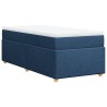 Sommier à lattes de lit avec matelas Bleu 90x190 cm Tissu 