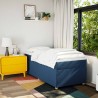 Sommier à lattes de lit avec matelas Bleu 90x190 cm Tissu 