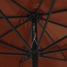 Parasol de jardin avec mât en métal 390 cm terre cuite 