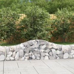 Paniers à gabions arqués 6 pcs 200x30x40/60 cm Fer galvanisé 