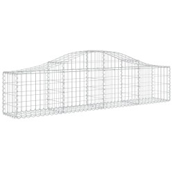 Paniers à gabions arqués 6 pcs 200x30x40/60 cm Fer galvanisé 
