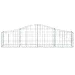Paniers à gabions arqués 6 pcs 200x30x40/60 cm Fer galvanisé 
