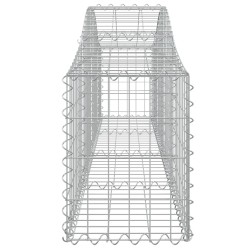 Paniers à gabions arqués 6 pcs 200x30x40/60 cm Fer galvanisé 