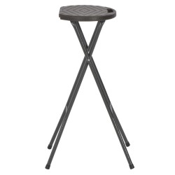 Tabouret de bar pliable lot de 2 PEHD et acier Aspect rotin 