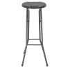 Tabouret de bar pliable lot de 2 PEHD et acier Aspect rotin 