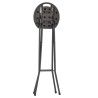 Tabouret de bar pliable lot de 2 PEHD et acier Aspect rotin 