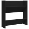 Armoire à chaussures murale noir 60x18x60 cm bois d'ingénierie 