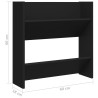 Armoire à chaussures murale noir 60x18x60 cm bois d'ingénierie 