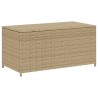 Boîte de rangement de jardin mélange beige 190L résine tressée 
