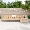 Salon de jardin 5 pcs bois de pin massif 
