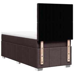 Sommier à lattes de lit avec matelas Marron foncé 90x200 cm 