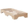 Cadre de lit sans matelas empilable 75x190 cm bois massif 