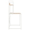 Bureau d'ordinateur Blanc et chêne 120 x 60 x 138 cm 