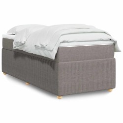 Sommier à lattes de lit avec matelas Taupe 80x200 cm Tissu 