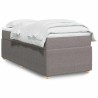 Sommier à lattes de lit avec matelas Taupe 80x200 cm Tissu 