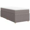 Sommier à lattes de lit avec matelas Taupe 80x200 cm Tissu 