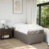 Sommier à lattes de lit avec matelas Taupe 80x200 cm Tissu 