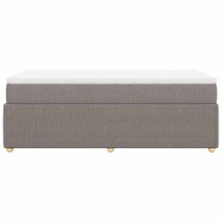 Sommier à lattes de lit avec matelas Taupe 80x200 cm Tissu 