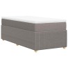Sommier à lattes de lit avec matelas Taupe 80x200 cm Tissu 