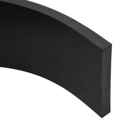 Bordure en caoutchouc de chasse-neige noir 80x15x2 cm 