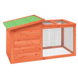 Clapier marron 100,5x54x55 cm bois de pin massif 