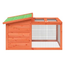Clapier marron 100,5x54x55 cm bois de pin massif 