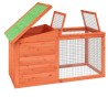 Clapier marron 100,5x54x55 cm bois de pin massif 