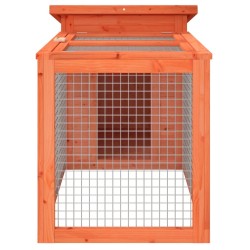 Clapier marron 100,5x54x55 cm bois de pin massif 
