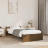 Cadre de lit sans matelas marron miel bois massif 90x190 cm 