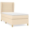 Sommier à lattes de lit avec matelas Crème 80x200 cm Tissu 