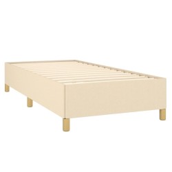 Sommier à lattes de lit avec matelas Crème 80x200 cm Tissu 