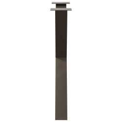 Pieds de table à manger en forme de X, 2 pièces, acier naturel, 70 x (72-73) cm 