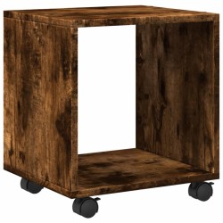 Armoire roulante chêne fumé 37x33x42,5 cm bois d'ingénierie 