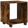 Armoire roulante chêne fumé 37x33x42,5 cm bois d'ingénierie 