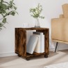 Armoire roulante chêne fumé 37x33x42,5 cm bois d'ingénierie 