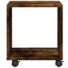 Armoire roulante chêne fumé 37x33x42,5 cm bois d'ingénierie 