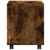 Armoire roulante chêne fumé 37x33x42,5 cm bois d'ingénierie 