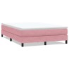 Sommier à lattes de lit sans matelas rose 140x210 cm velours 