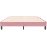 Sommier à lattes de lit sans matelas rose 140x210 cm velours 