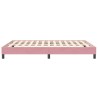 Sommier à lattes de lit sans matelas rose 140x210 cm velours 
