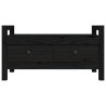 Banc d'entrée Noir 80x40x43 cm Bois de pin massif 
