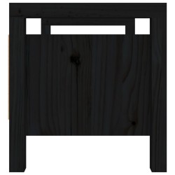 Banc d'entrée Noir 80x40x43 cm Bois de pin massif 