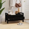 Banc d'entrée Noir 80x40x43 cm Bois de pin massif 