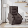 Fauteuil inclinable électrique marron foncé tissu 