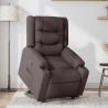 Fauteuil inclinable électrique marron foncé tissu 