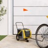 Remorque de vélo pour animaux de compagnie jaune et noir 