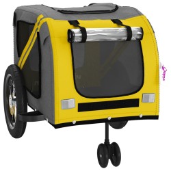 Remorque de vélo pour animaux de compagnie jaune et noir 