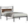 Cadre de lit sans matelas chêne fumé 107x203 cm bois ingénierie 