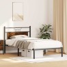 Cadre de lit sans matelas chêne fumé 107x203 cm bois ingénierie 