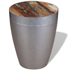 Tabouret aviateur Bois de récupération massif 